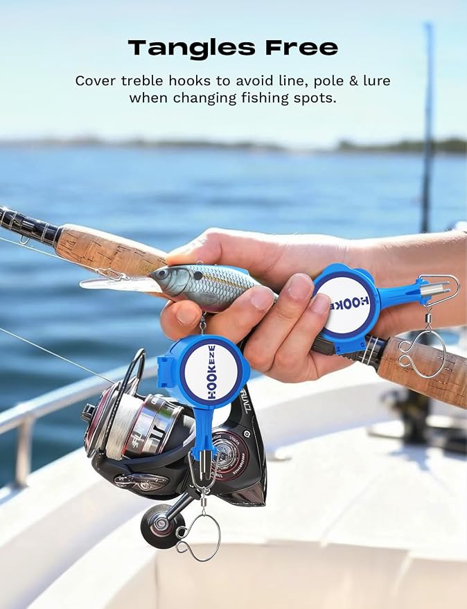 HOOK-EZE Fishing Knot Tying Tool Standard Size, 4-in-1 Knot Tying Tool MultiPro Size,Cover Fishing Hooks While Tying Strong Fishing Knots