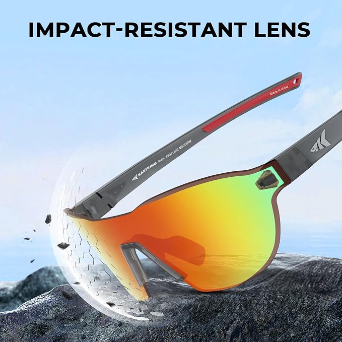 KastKing Nizini Polarized Sports Fishing Sunglasses, With PuriVex Protective Lens Coating, Rimless Wrap Design, Men Women