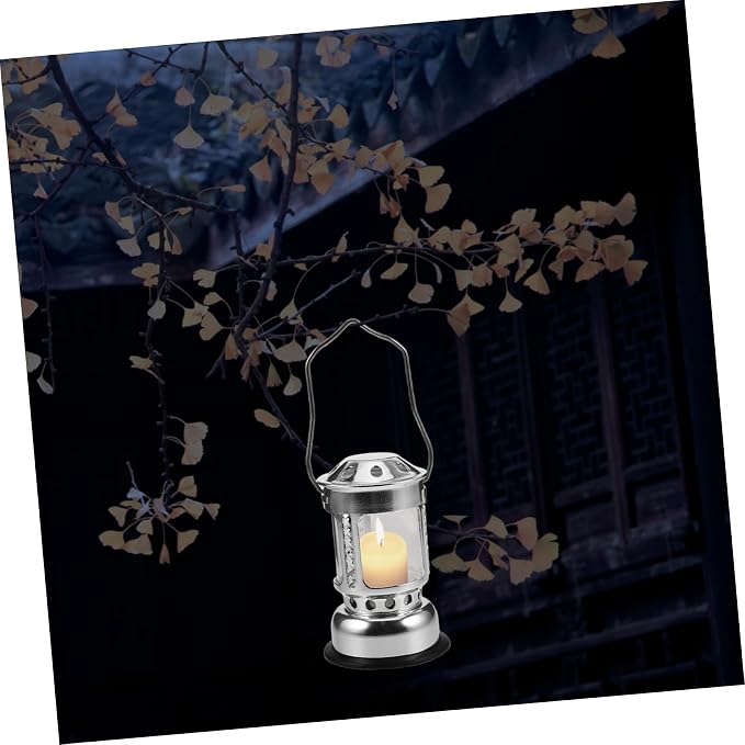 Vintage Camping Light Aluminum Alloy Lantern with Base Rechargeable Night Fishing Lamp