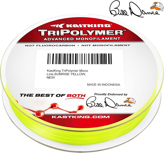 KastKing TriPolymer Advanced Monofilament Fishing Line, Low Light Refraction, Super Smooth, Highly Abrasion Resistant, Triple Cross Head Extrusion Process Fishing Line