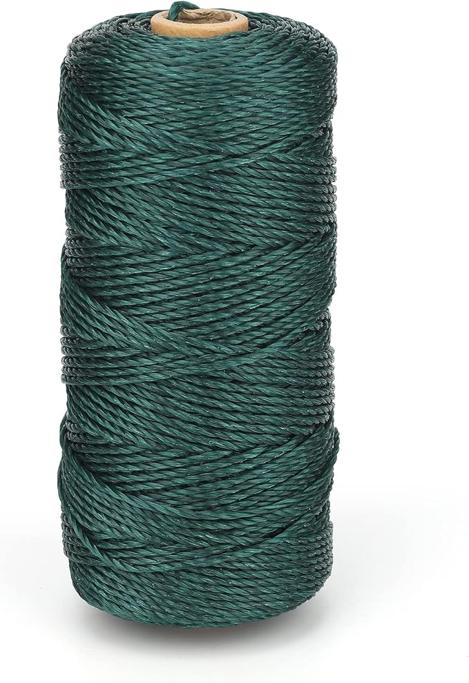 jijAcraft 426 Feet Green Nylon Twine, #36 Mason Nylon String Line, Nylon Gardening Line String, Durable Twisted Construction String Building Line for Climbing Plants, Gardening, Crafting