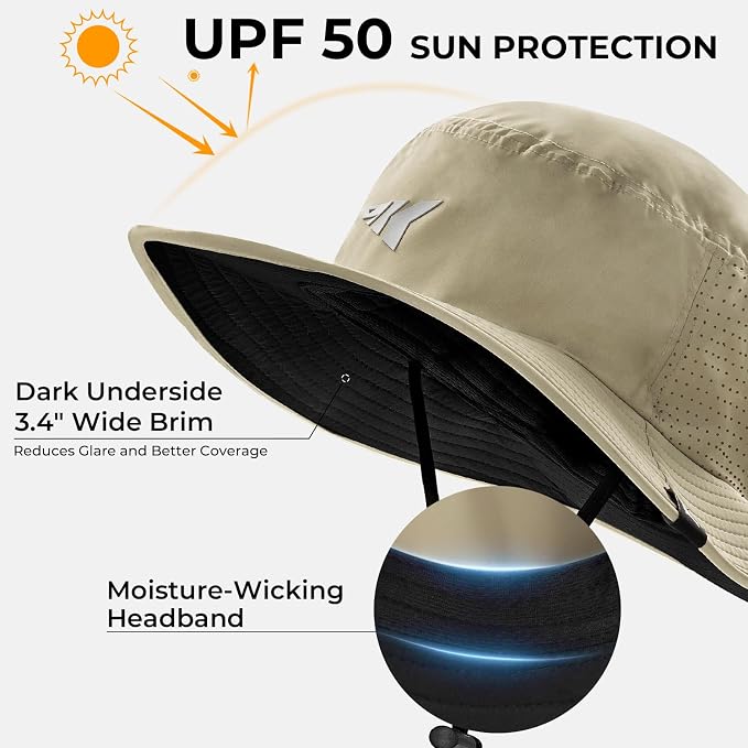 KastKing Sol Armis UPF 50 Boonie Hat - Sun Protection Hat, Fishing Hat, Beach & Hiking Hat, Paddling