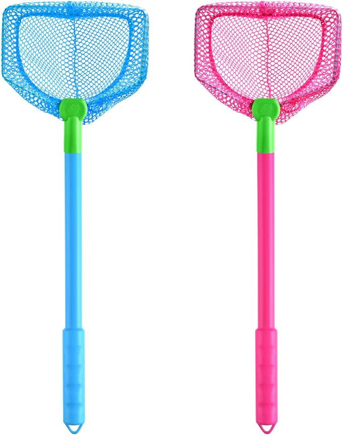 Coopay 2 Pieces Butterflies Fishing Net Catching Bug Floating Bait Beach Nets for Outdoor Playing