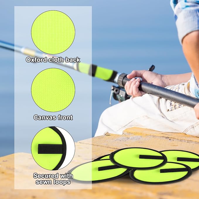 Gosknor 6pcs Lure Wrap, 5.9 Inch Fishing Lure Covers Bait Gloves Fish Hook Storage Protectors Pole Sleeve Guard to Keep Fishermen Fishing Safe for Fishing Rod (Green)