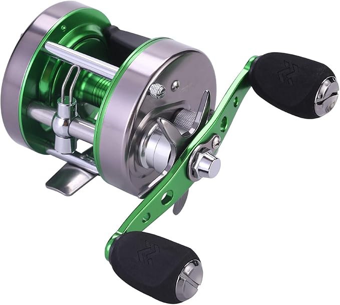 Sougayilang XLT Baitcasting Reel – 22LB Drag, 5.3:1 Gear Ratio, 6+1 Bearings, Reinforced Metal Body Round Conventional Reel for Catfish, Musky, Bass, Pike – Saltwater Inshore Surf Trolling