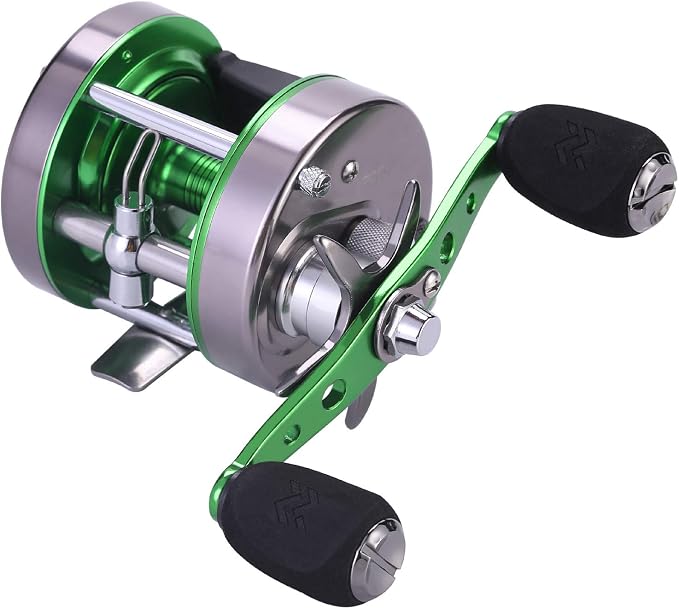 Sougayilang XLT Baitcasting Reel – 22LB Drag, 5.3:1 Gear Ratio, 6+1 Bearings, Reinforced Metal Body Round Conventional Reel for Catfish, Musky, Bass, Pike – Saltwater Inshore Surf Trolling