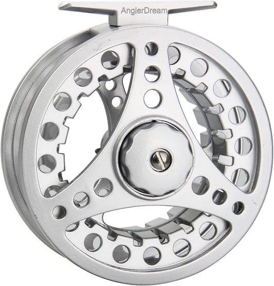 (1/2WT 3/4WT 5/6WT 7/8WT) Fly Reel with Line Combo Aluminum Alloy Large Arbor Fly Fishing Reels Weight Forward Fly Line with Braided Backing Taper Leader Pre-Tied