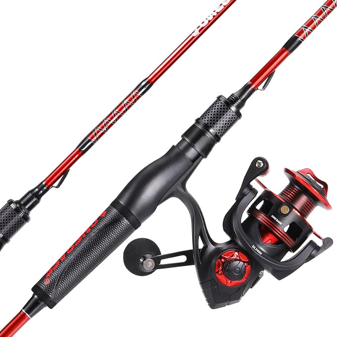One Bass Fishing Rod and Reel Combo, IM7 Graphite 2 Pc Blank Baitcasting Combo, Spinning Rod with SuperPolymer Handle