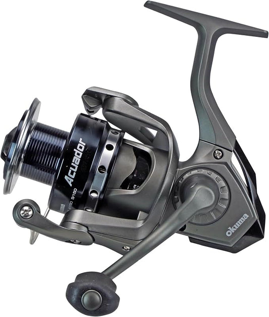 Okuma Acuador 4BB Steel Drive Lightweight Freshwater Spinning Reel, ACU-5000A, Black