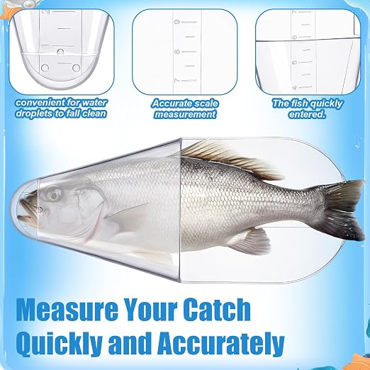 2 Pack Crappie Fish Measurers - 12-inch Capacity Crappie Fishing Measuring Tool, Quick Alternative to Fishing Tape