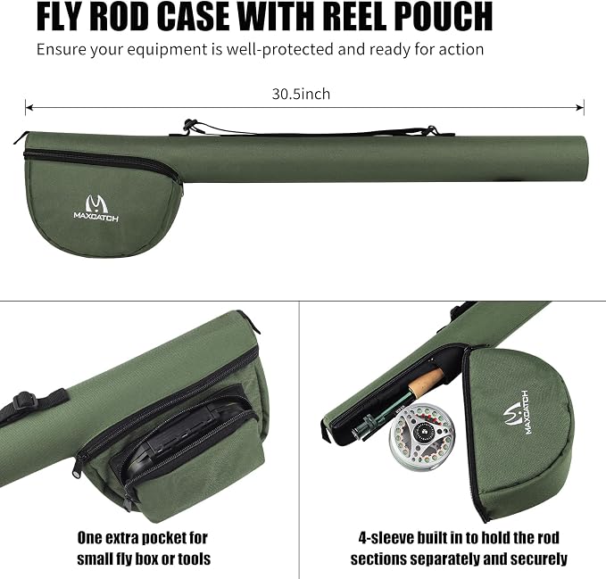 M MAXIMUMCATCH Maxcatch Extreme Fly Fishing Combo Kit 3/5/6/8 Weight, Starter Fly Rod and Reel Outfit, with a Protective Travel Case