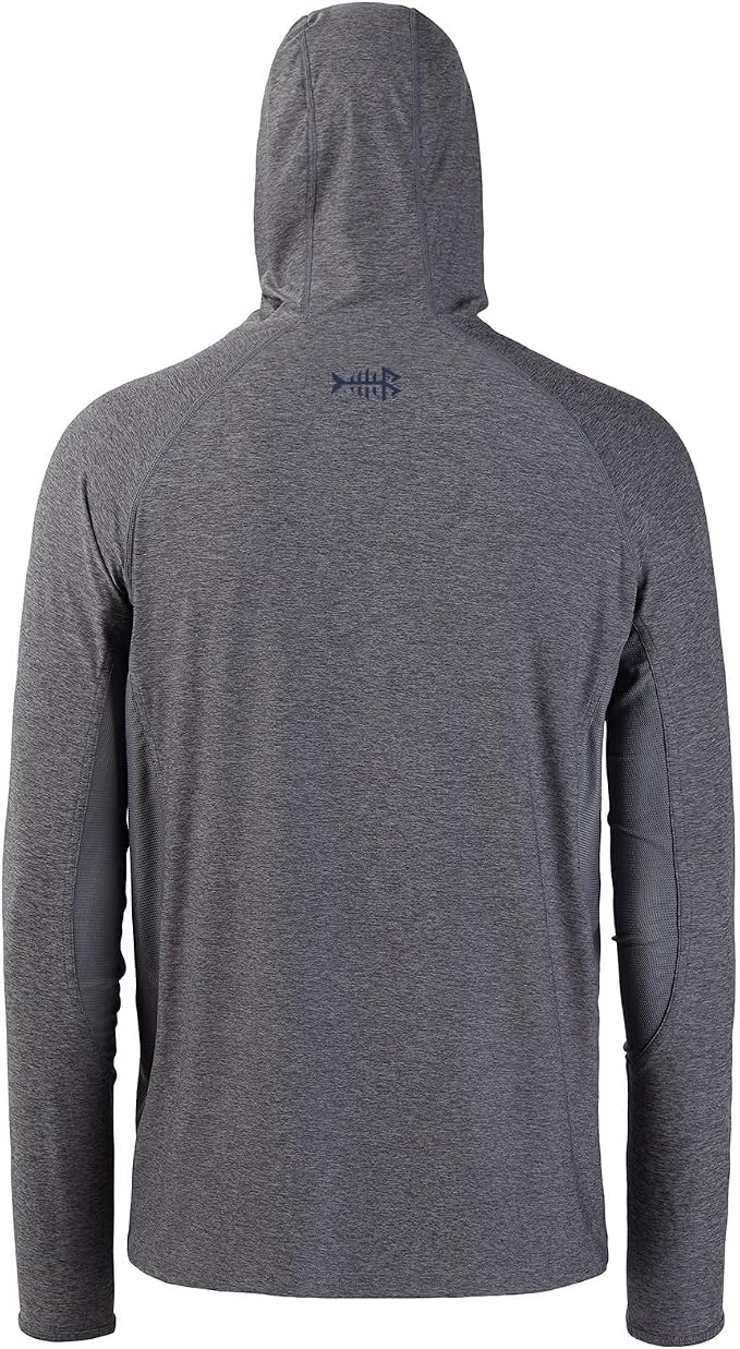 BASSDASH UPF 50+ Men’s Long Sleeve Fishing Shirt with Mask UV Neck Gaiter Hoodie