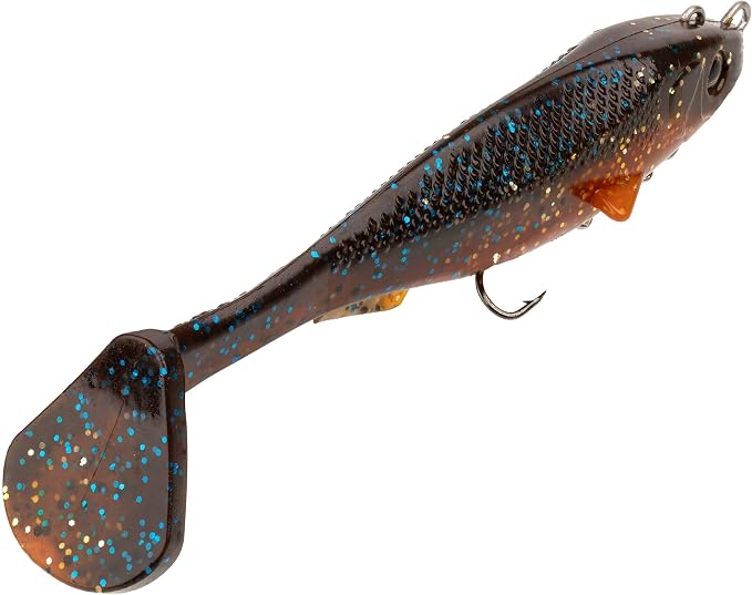 Strike King Final Copy Fishing Lure, Pre-Rigged Soft Plastic Swimbait, Free-Swinging Size 4 Treble Hook, Belly Magnetic Hook Keeper, 7/8-Ounce