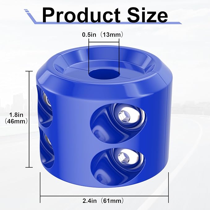 BFXM Winch Stopper for Cable, Rubber Winch Cable Stopper with Allen Wrench to Protect Winch Rope from Wear and Tear, Winch Accessories for ATV, UTV, Truck (Blue)