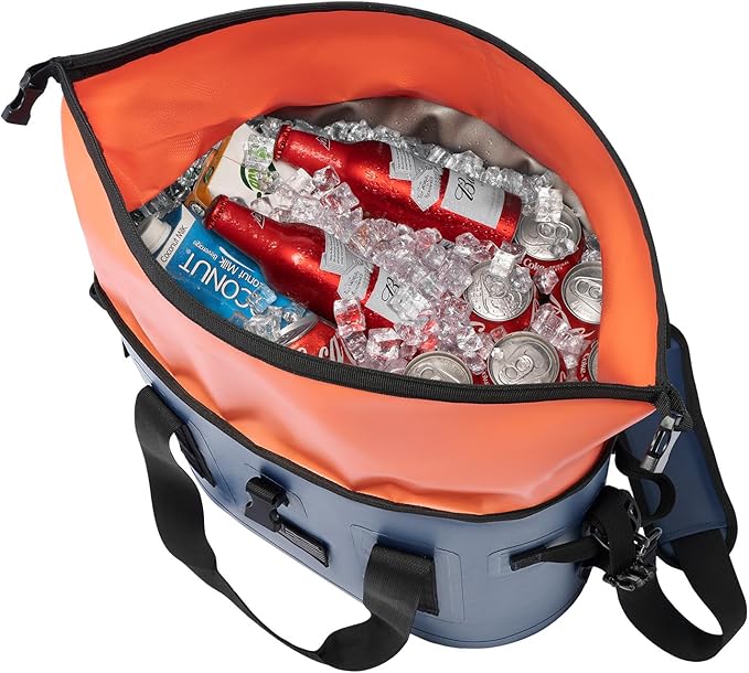 Vogano 40 Can Soft Cooler Bag - Insulated Leak-Proof Large Cooler Bag with Roll-Top Waterproof Seal | Portable Ice Chest for Camping, Beach, Travel, Picnics | 24HR Cold Retention