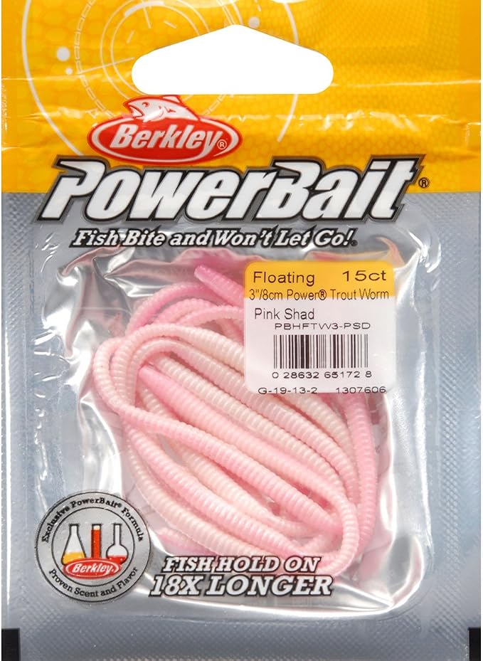 Berkley PowerBait Power Floating Trout Worm Fishing Soft Bait