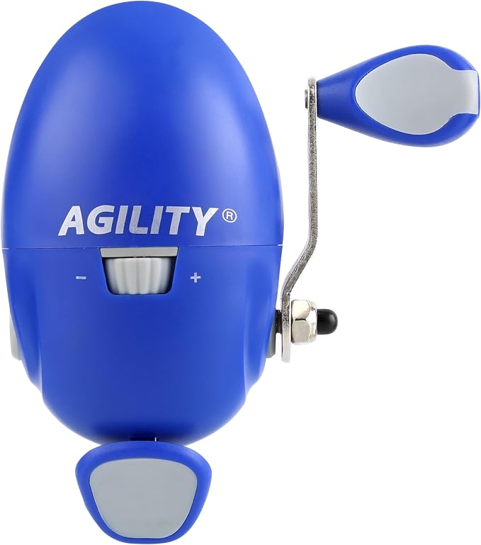 Shakespeare Agility Spincast Fishing Reel, Ultra-Ergonomic Design, Soft-Touch Handle Knobs, Pre-spooled with Stren Line