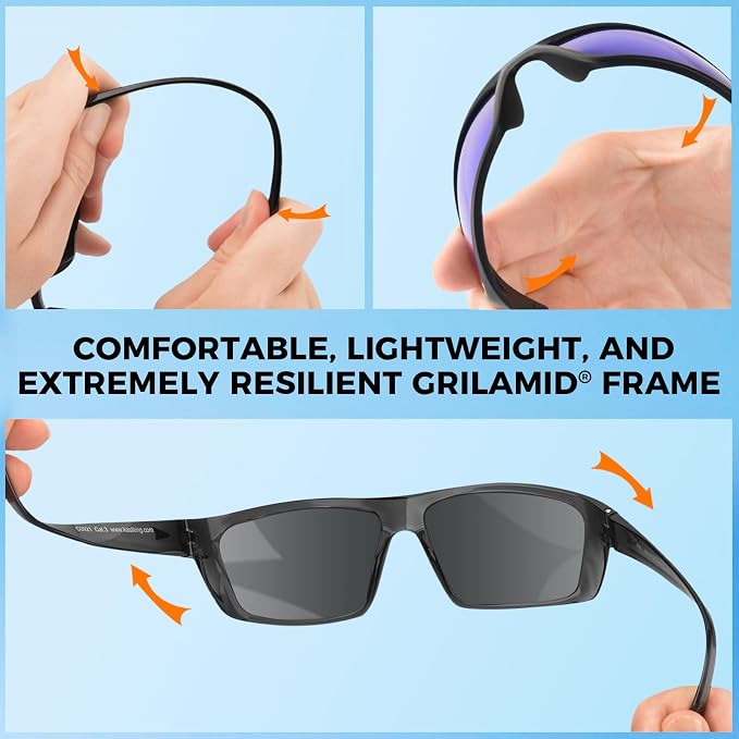 KastKing Huzzah Polarized Sport Sunglasses for Men and Women, Ideal for Driving Fishing Cycling and Running,UV Protection