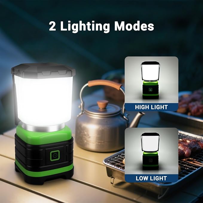EXTRASTAR Camping Lantern, Lanterns for Power Outages, 2 Flash Modes, 260 Lumen max, Battery Powered Camping Gear for Camping, Hiking, Fishing, Hurricane, Storm, Outage, 1 Pack
