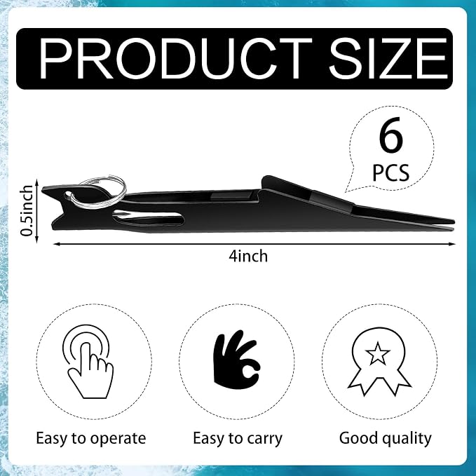 Gisafai 6 Pcs Fishing Line Knot Tyer Tying Tool Quick Tie Nail Knot Tying Tool Fly Fishing Angler Accessories Fly Equipment for Hooks Lures Lines Men
