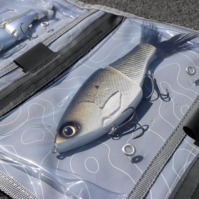 Evolution Fishing Big Bait Bag - 10 in., Roll-Up Lure Bag, Durable, Portable Storage for Large Baits & Gear