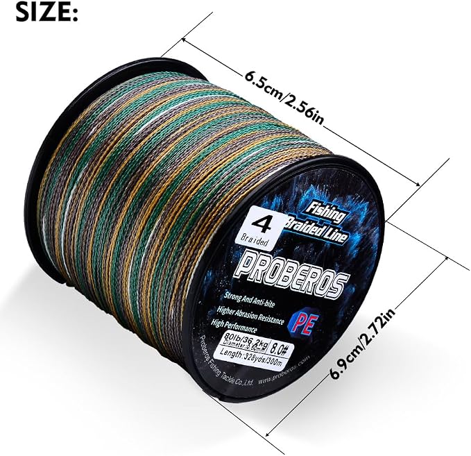 Braided Fishing Line, Abrasion Resistant Zero Stretch Braided Lines 4/8 Strands Super Strong Superline 6Lb -100Lb Test 109/328/547/1094/2187 Yards