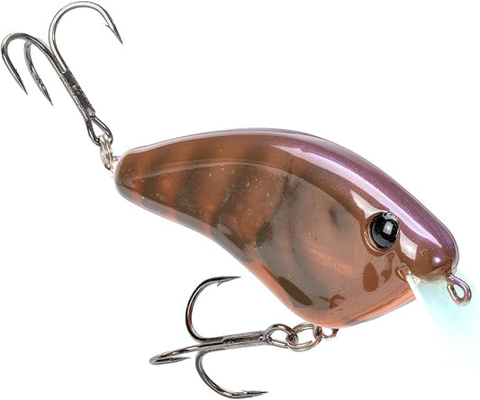 Strike King Hardliner Fishing Lure, Flat Sided Crankbait, Circuit Board Lip, Extra Tight Wobble, Size 4 Treble Hooks