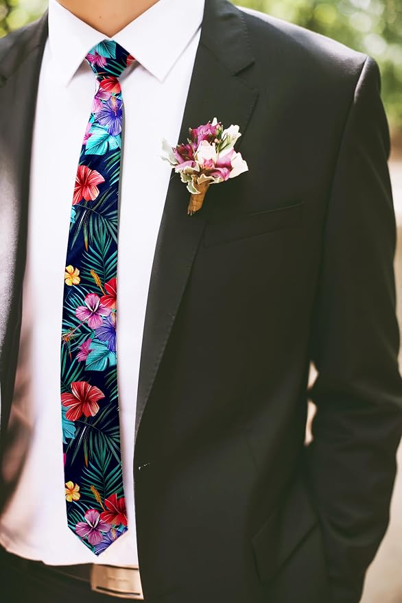 Men's Ties Slim Necktie Skinny Ties For Men Adjustable Neck Ties for Men