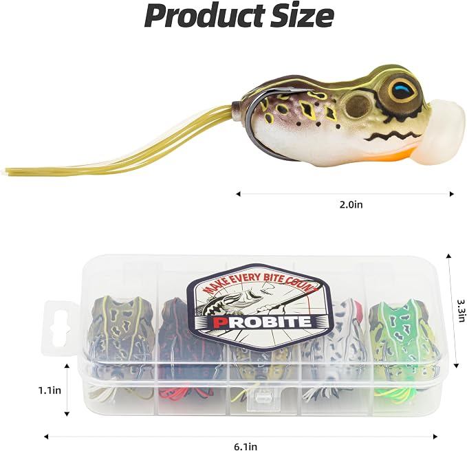 Soft Frog Lures, Topwater Swimbaits for Bass Fishing, Realistic PVC Design, Weedless Hooks, Perfect for Freshwater & Saltwater, Effective Fishing Lures for Pike & Snakehead