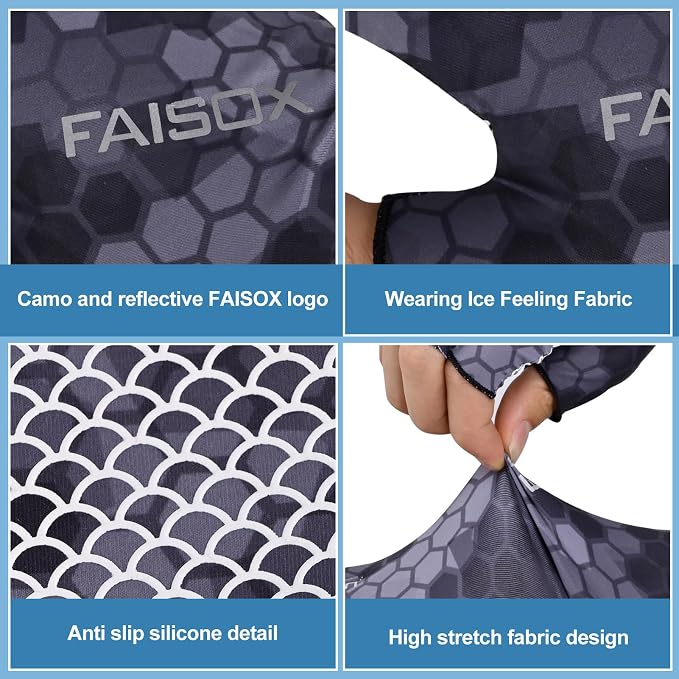 Fly Fishing Gloves Men Sun Sleeves Fingerless UPF Camo Quick-Drying UV Sun Protection for Kayak Rowing Adults Women