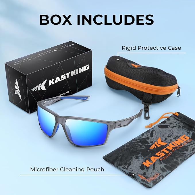 KastKing Osage Polarized Sport Sunglasses for Men and Women, Ideal for Driving Fishing Cycling Running, UV Protection