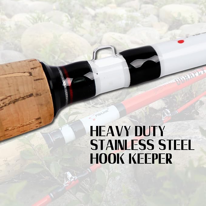 Fiblink Catfish Fishing Rods 7'6"/8'/9'/12' Catfish Pole 1 Piece/2 Piece Portable Travel Cat Catfishing Casting Rod (Medium Heavy/Heavy/Extra Heavy)