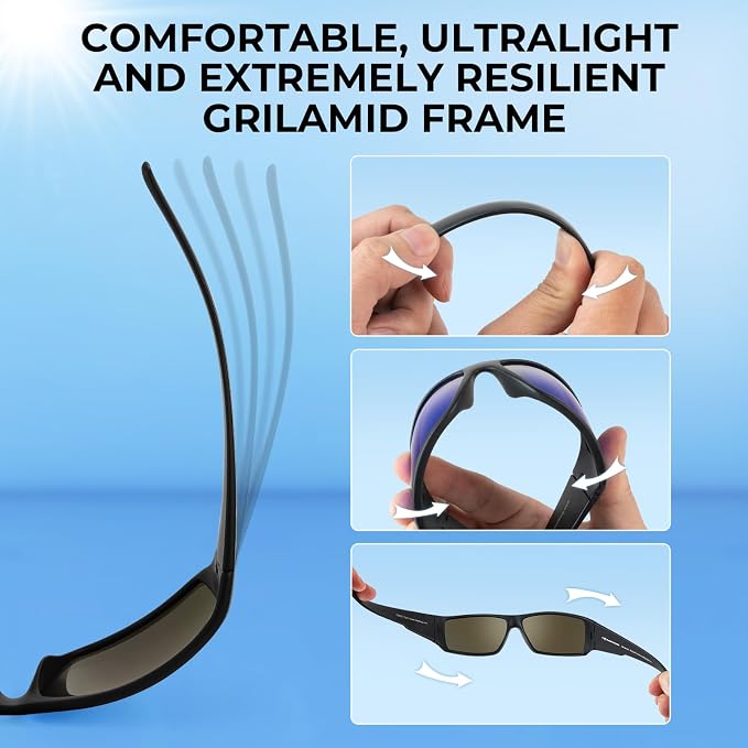 KastKing Iditarod Polarized Sport Sunglasses,PuriVex Protective Lens Coating Fishing Sunglasses For Driving Cycling Running