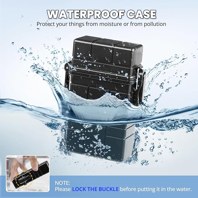 Waterproof Case, Airtight Holder Case for Whole Package 20pcs 84-100mm Size, EDC Survival Container for Fishing Kit, Match Seal Storage Dry Box, Camping Essentials, Cool Gadgets for Men Women