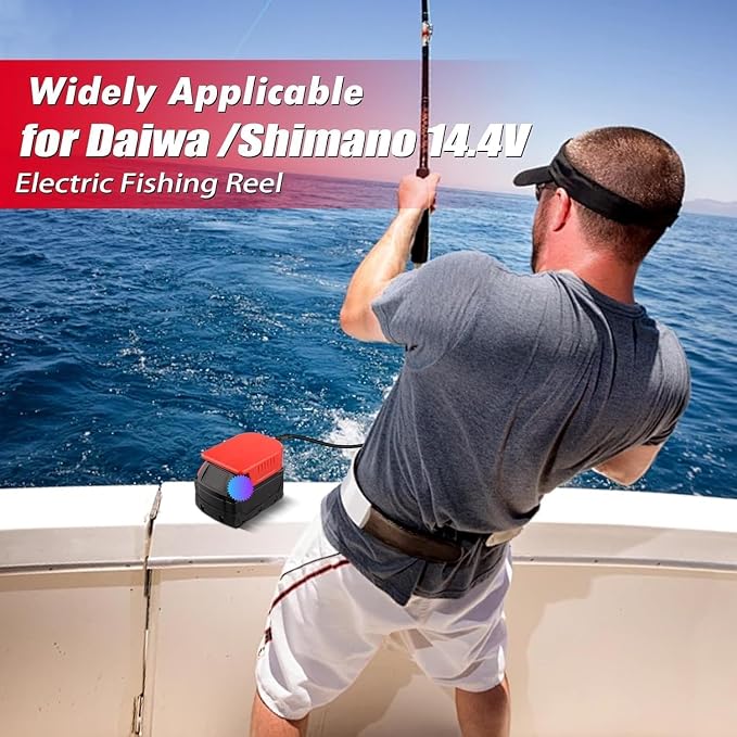 for Milwaukee M18 18V to for Daiwa/for Shimano Electric Fishing Reel Adapter, 14.4V/14.8V Converter for Tanacom/Seaborg/BeastMaster(Adapter Only)