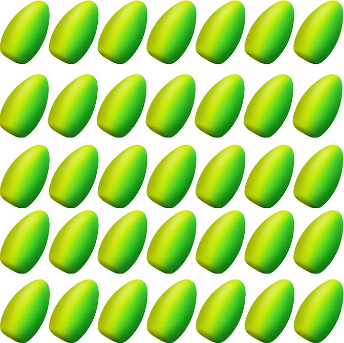 Skylety 60 Pieces Foam Floats Bullet Fishing Foam Snell Floats Pompano Rigs Oval Fly Fishing Strike Indicators for Trout Catfish Walleye