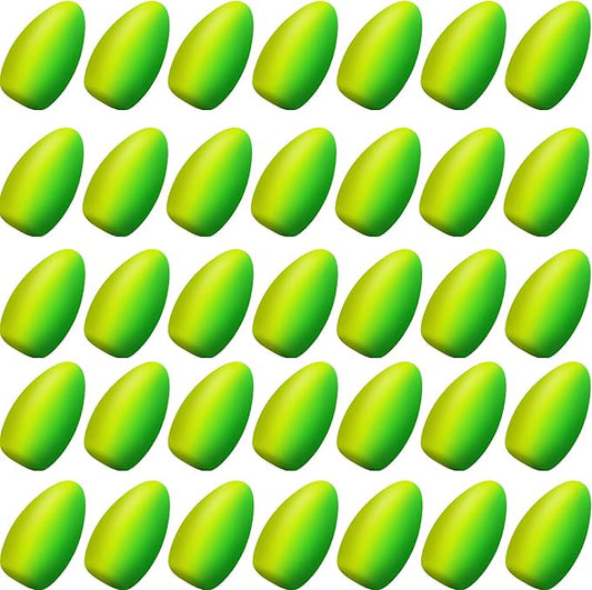 Skylety 60 Pieces Foam Floats Bullet Fishing Foam Snell Floats Pompano Rigs Oval Fly Fishing Strike Indicators for Trout Catfish Walleye