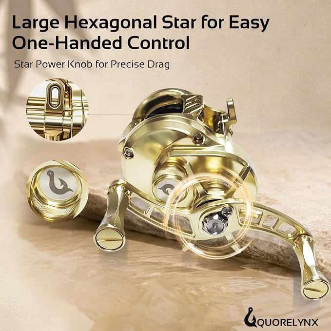 Ultralight baitcaster BFS Round Reel, 4.7oz CNC Aluminum Body, 8.1:1 Gear Ratio, Magnetic Brake, 12+1 BB, Lure Cast from 1/37oz, 8LB Max Drag, Backlash Prevention