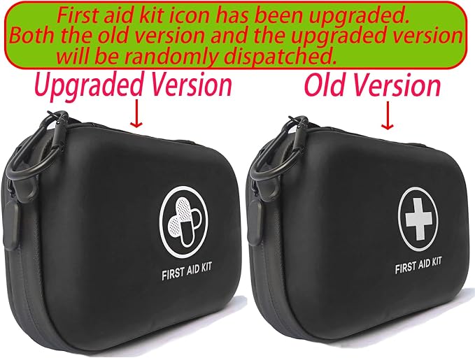First Aid Kit 152 Piece Waterproof Hard Shell Portable Medical Kit, Black | Waterproof Hard Shell Portable IFAK Emergency Kits for Home, Camping, Hiking, Sports, Office, Travel, Outdoor