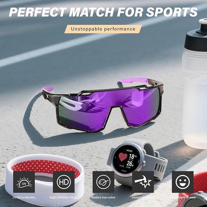 Polarized Sport Sunglasses Men Cycling Driving Fishing UV Protection Sun Glasses Lightweight Big Frame Mountain Bike Goggles