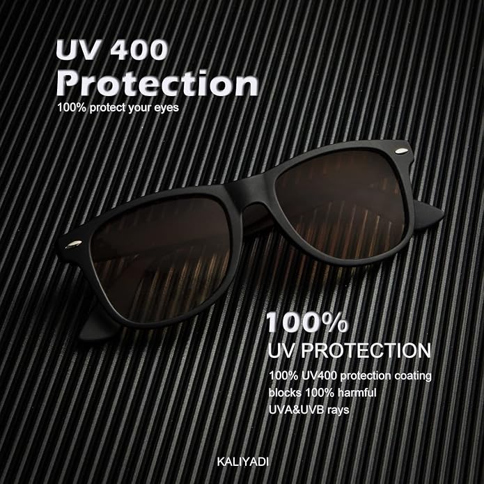 KALIYADI Polarized Sunglasses for Men and Women Matte Finish Sun glasses Color Mirror Lens UV Blocking (3 Pack)