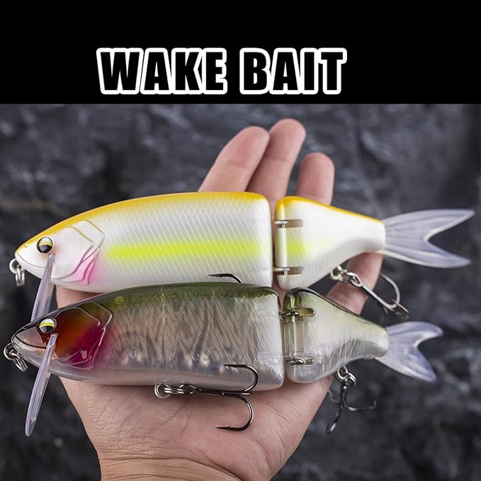 Glide Bait, Slow Sinking Swimbait, Topwater Hard Lures for Bass Catfish,Pike Perch, Freshwater or Saltwater