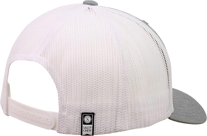 Salty Crew Shark Logo Retro Trucker Hat - Unisex Adjustable Baseball Hat for Adults - Premium Cotton