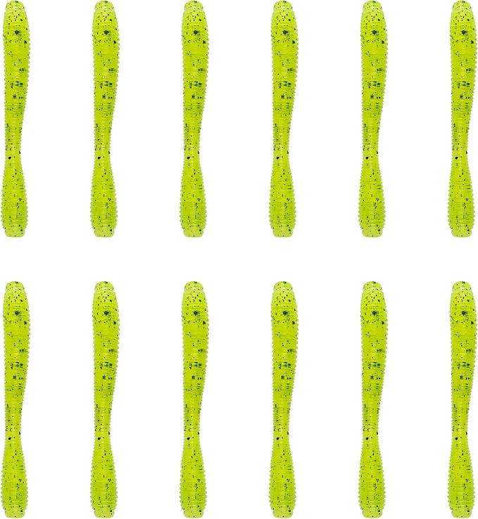 6th Sense – Bounce Worm Bass Fishing Lure Soft Plastic Worm for Wacky Neko Drop Shot Texas Rig