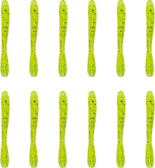 6th Sense – Bounce Worm Bass Fishing Lure Soft Plastic Worm for Wacky Neko Drop Shot Texas Rig
