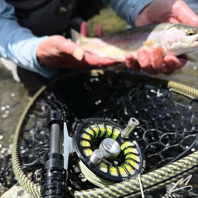 MAVRK USA Fly Fishing Reel | Large Arbor Closed Cage & Micro Reels | Euro Nymph & Floating Line | Ultra Lightweight, High Capacity, CNC Machined, Smooth Drag System