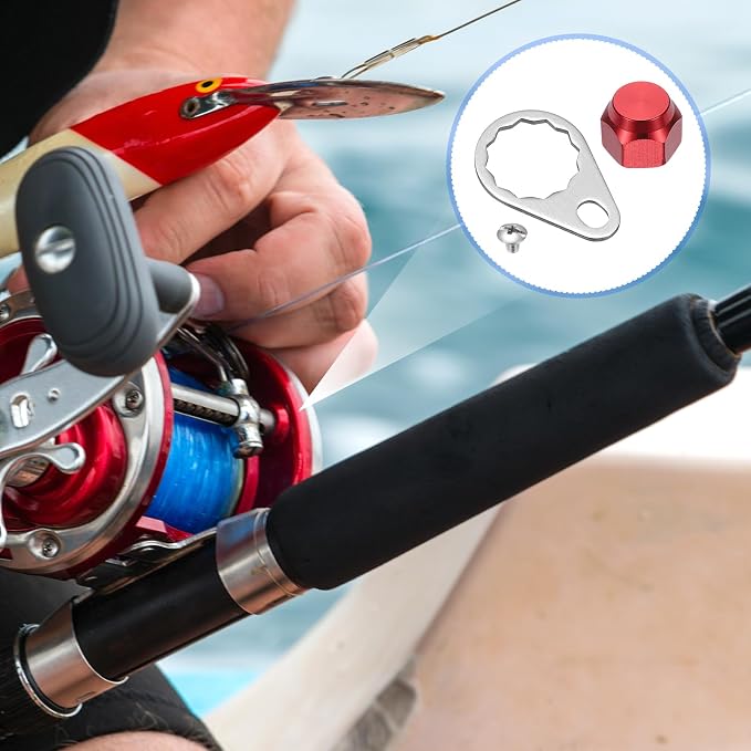 Fishing Reel Screw Nut Caps, Right Handle Knob Locking Plate Nut Replacement Parts