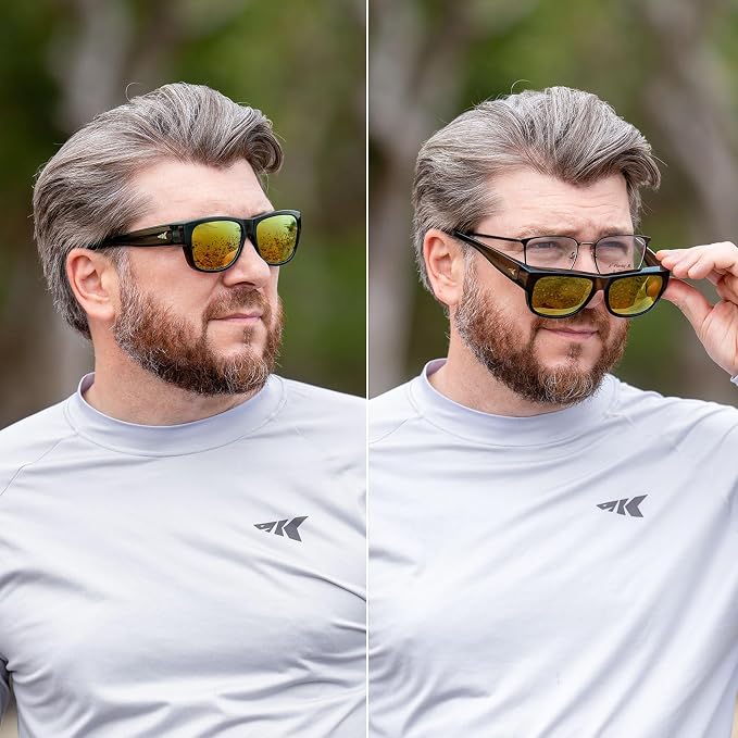 KastKing Chariton Fit-Over Polarized Wrap Around Over Sunglasses for Men and Women, Ideal for Driving Fishing Cycling Running