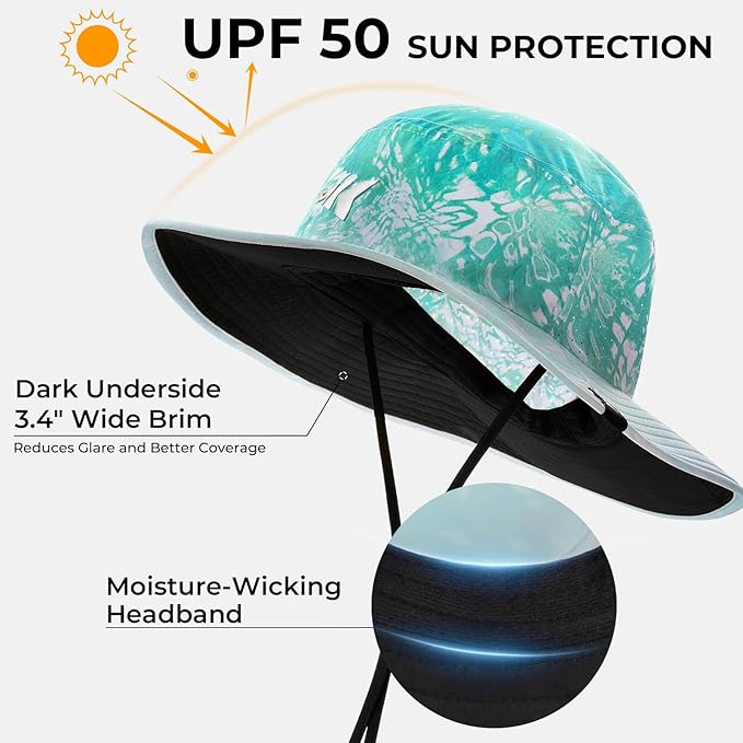 KastKing Sol Armis UPF 50 Boonie Hat - Sun Protection Hat, Fishing Hat, Beach & Hiking Hat, Paddling