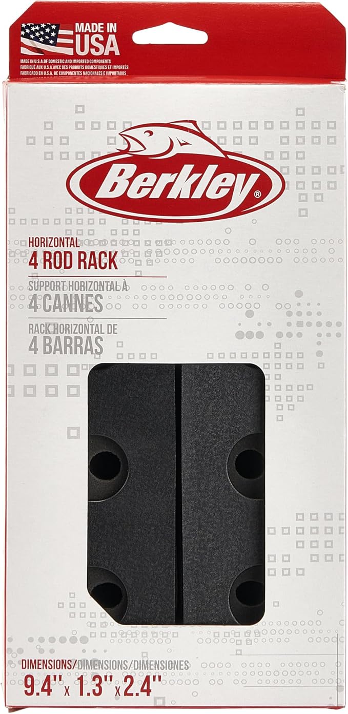 Berkley Horizontal 4 Fishing Rod Rack, Black